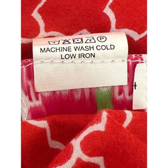 Top it Off red blue trim cotton 3/4 sleeves tunic top size small - Picture 4 of 13